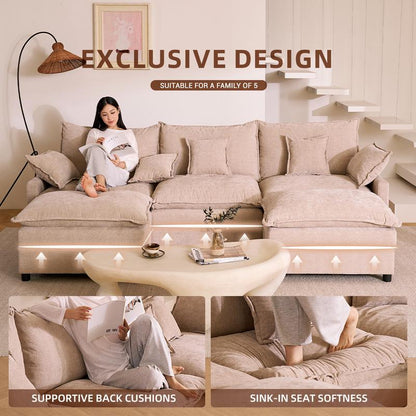 U-Shaped Modular Cloud Sofa