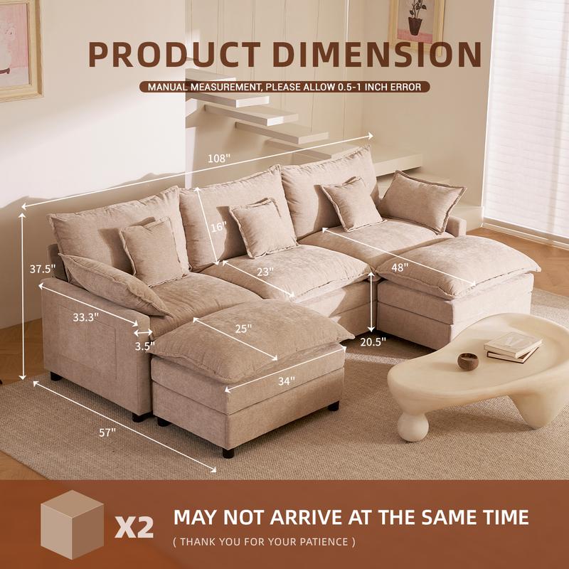 U-Shaped Modular Cloud Sofa